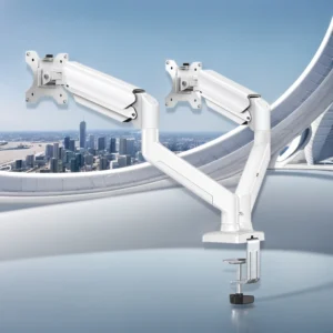 Dual Monitor Stand with C Clamp Monitor Desk Mount Full Adjustable Monitor Arm Desk Mount for 13 To 32 Inch Computer Screens